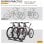 Homcom Aparcamiento Para 3 Bicicletas Soporte De Acero 76x33x27 Cm Negro