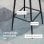 Homcom 835-777V00BN Conjunto de 2 Bancos Altos com Estofos PU 50x47,5x102,5cm