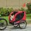 Pawhut Remolque Bicicleta Perro Mascota Bandera Reflectores Barra De Tracción