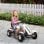 Homcom Go Kart A Pedales Para Niños De 5-12 Años 121x58x61 Cm Blanco