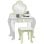 Zonekiz Toucador de Brincar com Espelho e Banco 55x34x87,5cm Branco/Verde