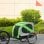 Pawhut Remolque De Bicicleta Perros Con Puertas Bandera Y 6 Reflectores Verde