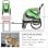 Pawhut Remolque De Bicicleta Perros Con Puertas Bandera Y 6 Reflectores Verde