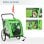 Pawhut Remolque De Bicicleta Perros Con Puertas Bandera Y 6 Reflectores Verde