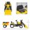 Homcom Tractor A Pedales Para Niños De 3 Años Con Remolque 167x41x52 Cm Amarillo