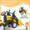 Homcom Tractor A Pedales Para Niños De 3 Años Con Remolque 167x41x52 Cm Amarillo