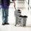 Homcom Cubo De Fregona Con Ruedas Capacidad De 36l 54x41x91,5 Cm Gris