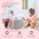 Zonekiz Tocador Para Niñas De 3-6 Años Con Taburete Y Espejo 60x40x95 Cm Blanco