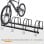 Homcom Aparcamiento Para 4 Bicicletas Soporte De Acero 110x33x27 Cm Negro