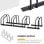 Homcom Aparcamiento Para 4 Bicicletas Soporte De Acero 110x33x27 Cm Negro