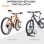 Homcom Aparcamiento Para 4 Bicicletas Soporte De Acero 110x33x27 Cm Negro
