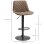 Homcom 835-735V00DR Conjunto de 2 Bancos com Altura Ajustável 46,5x51x86-106cm Castanhos