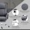 Vinsetto Silla De Oficina Con 6 Puntos De Masaje Vibratorio 65x61x105-113cm Gris
