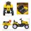 Homcom Tractor A Pedales Para Niños De 3 Años Con Remolque 133x42x51 Cm Amarillo