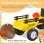 Homcom Tractor A Pedales Para Niños De 3 Años Con Remolque 133x42x51 Cm Amarillo