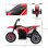 Homcom Moto Eléctrica Infantil Con Licencia Honda Crf450rl 71x40,5x43,5cm Rojo