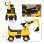 Homcom Excavadora Con Licencia Caterpillar Para Niños 85x27,5x47,5 Cm Amarillo
