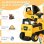 Homcom Excavadora Con Licencia Caterpillar Para Niños 85x27,5x47,5 Cm Amarillo