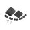 Scanstrut ds-hd10-blk doppelte horizontale Kabeltülle für Kabel bis 10 mm IP68