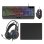 Mars Gaming MCP124PRO Combo RGB 4en1 Teclado H-Mech Ratón Auriculares Alfombrilla Portugués Negro