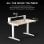 Bureau de jeu Corsair Platform:4 Elevate réglable en hauteur avec bras d'écran modulaire, blanc
