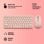 NGS Fantasy Kit Teclado + Ratón Multifunción Recargables y Silenciosos 12 Teclas Multimedia Rosa