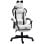 Homcom Silla Gaming Con Orejas Altura Ajustable Reposapiés Retráctil Blanco