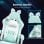 Homcom Silla Gaming Con Orejas Altura Ajustable Reposapiés Retráctil Azul Claro