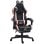 Homcom Silla Gaming Con Orejas Altura Ajustable Reposapiés Retráctil Negro