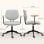 Homcom Silla De Oficina Con Reposabrazos De Madera Y Altura Ajustable Gris