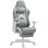 Homcom Silla Gaming Reclinable Con Altura Ajustable Gris Claro Y Blanco