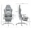 Homcom Silla Gaming Reclinable Con Altura Ajustable Gris Claro Y Blanco