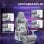 Homcom Silla Gaming Reclinable Con Altura Ajustable Gris Claro Y Blanco