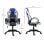 Homcom Silla Gamer Giratoria Tapizada En Pu Con Altura Ajustable Multicolor