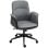 Homcom Silla De Oficina Giratoria Con Altura Ajustable Carga 120 Kg Gris Negro