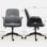 Homcom Silla De Oficina Giratoria Con Altura Ajustable Carga 120 Kg Gris Negro