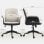 Homcom Silla De Oficina Giratoria Con Altura Ajustable Carga 120 Kg Beige Negro