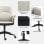Homcom Silla De Oficina Giratoria Con Altura Ajustable Carga 120 Kg Beige Negro