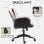 Homcom Silla De Oficina Giratoria Con Altura Ajustable Carga 120 Kg Beige Negro