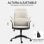 Homcom Silla De Oficina Giratoria Con Altura Ajustable Carga 120 Kg Beige Negro
