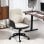 Homcom Silla De Oficina Giratoria Con Altura Ajustable Carga 120 Kg Beige Negro
