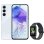 Samsung Pack Galaxy A55 5G 8/256GB Azul Claro Libre + Galaxy Fit3 Gris Smart Band Batería 13 Días