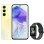 Samsung Pack Galaxy A55 5G 8/256GB Amarillo Libre + Galaxy Fit3 Gris Smart Band Batería 13 Días