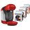 Bosch Tassimo Style Cafetera de Cápsulas Multibebida Roja + 3 Packs de Cápsulas