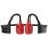 Suunto Wing Auriculares Deportivos de Conducción Ósea Bluetooth con Luces LED y Batería Externa Rojo