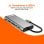 PcCom Essential HUB Docking 11 en 1 USB-C a 1x RJ45, 1x VGA, 1x HDMI 4K, 1x USB-C PD, 1x Audio Jack 3.5mm, 1x USB 3.0, 3