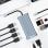 PcCom Essential HUB Docking 11 en 1 USB-C a 1x RJ45, 1x VGA, 1x HDMI 4K, 1x USB-C PD, 1x Audio Jack 3.5mm, 1x USB 3.0, 3