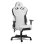 Alpha Gamer Zeta Silla Gaming con Cojín y Almohada Cervical Blanca/Negra