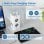Ewent EW3864 Bloco com 8 Tomadas Shucko + 2x USB-A + 2x USB-C 5V/3A PD/QC 3.0 Branco