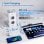Ewent EW3864 Bloco com 8 Tomadas Shucko + 2x USB-A + 2x USB-C 5V/3A PD/QC 3.0 Branco